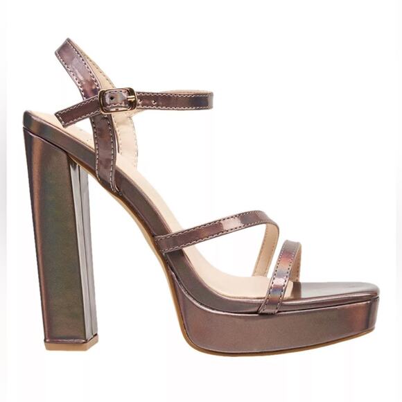 Halston Sardinia Platform Dress Sandals – Pewter - Sz 9 - Picture 4 of 13